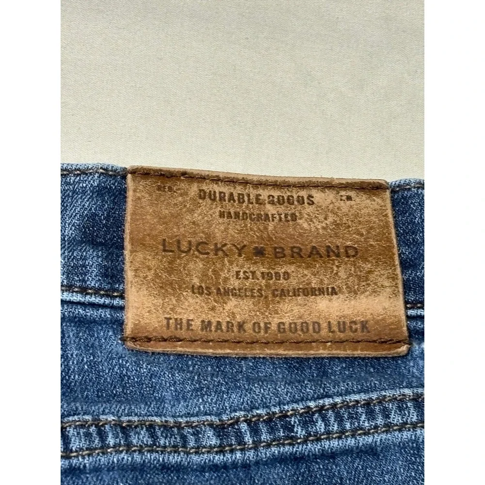 Lucky‎ Brand 221 Straight Mens Jeans 36x28 Medium Wash Blue Stretch Denim